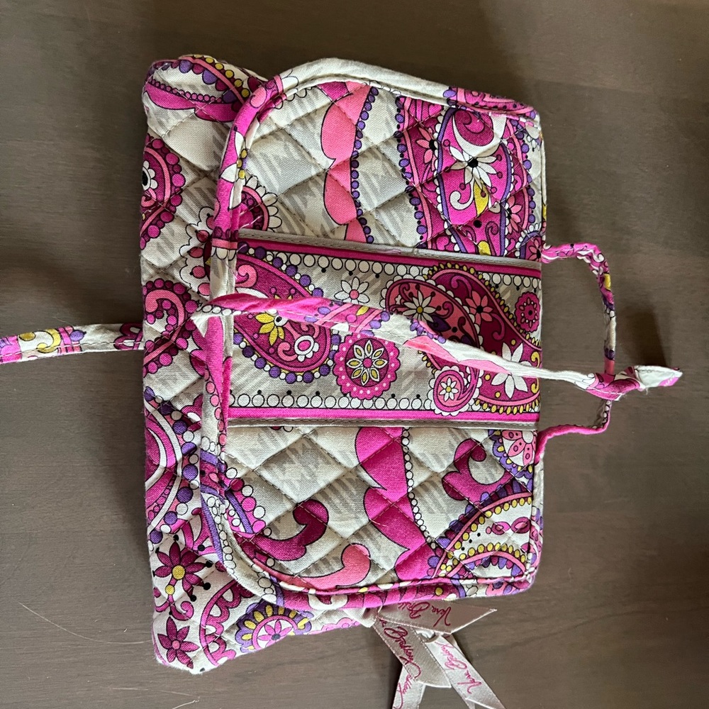 Vera Bradley pink small travel makeup/ jewelry bag for sale